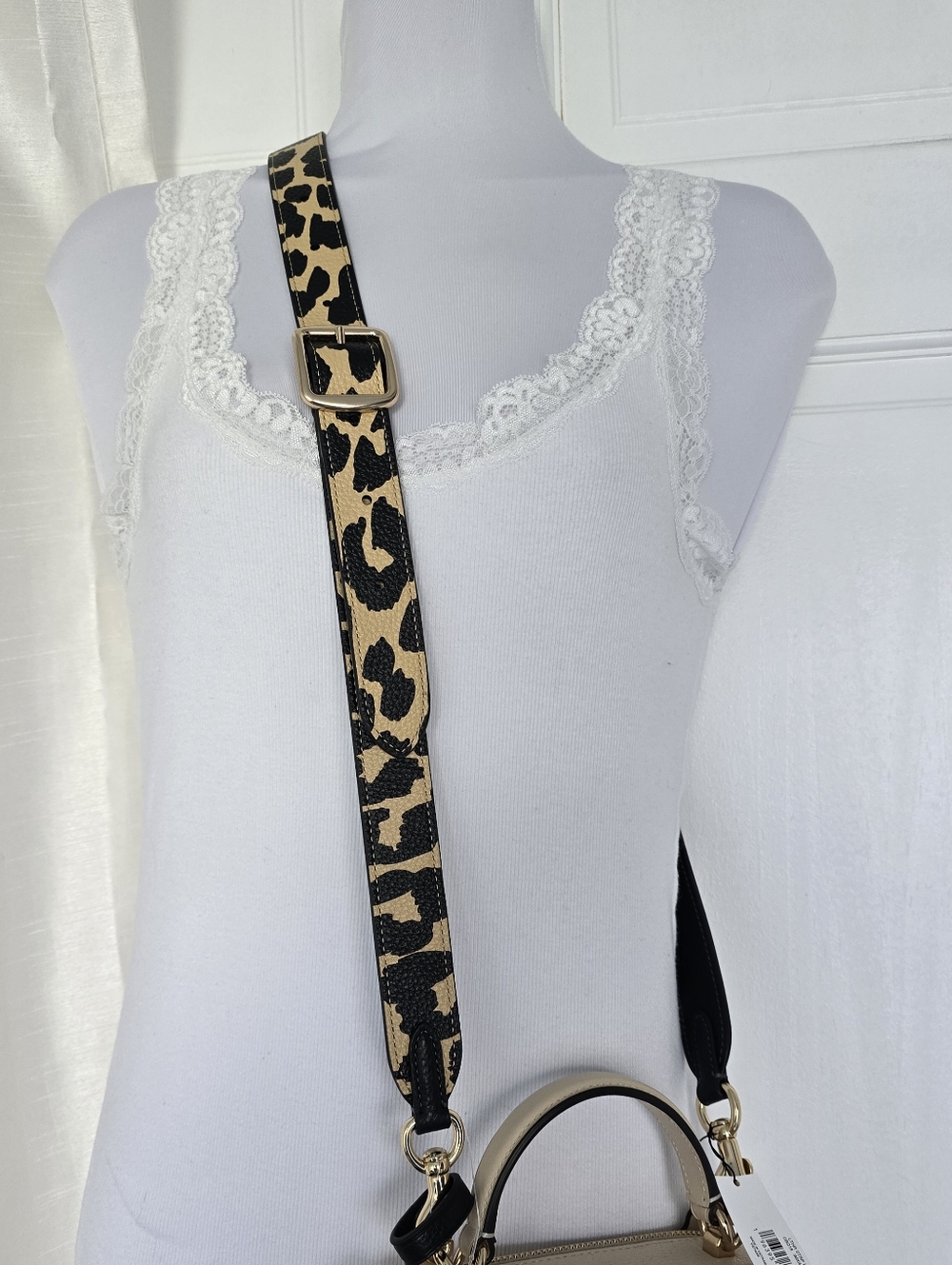 Coach Leather Leopard Print Replacement Reversible Adjustable Bag Strap - Picture 4 of 16